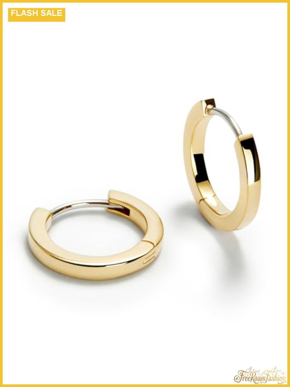 14K Gold Plated Huggie Hoop Earrings for Women - Small, Dainty, Hypoallergenic